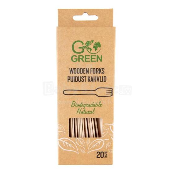 Go Green wooden fork 20 pcs/0,07kg