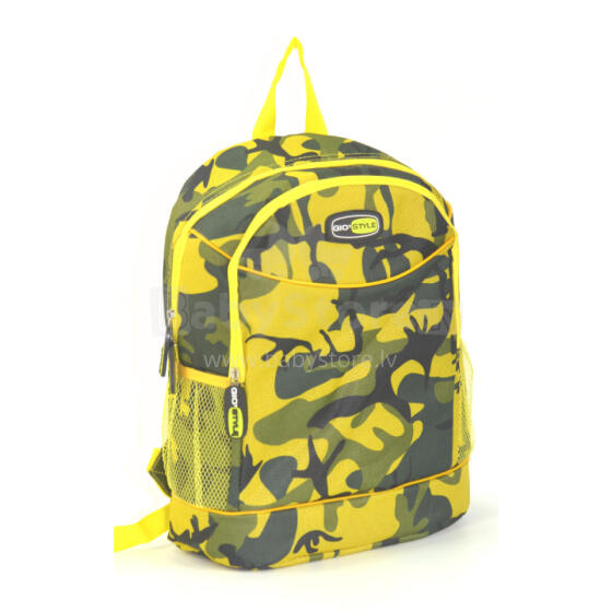 Camouflage assorted thermal backpack, fuchsia/blue/yellow/white