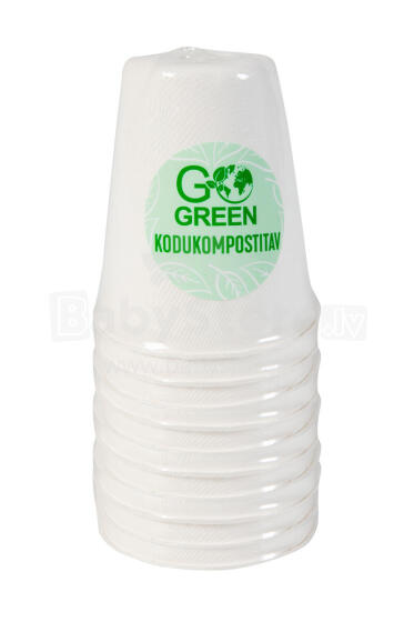 Compostable sugar cane cups 250ml 10 pcs/0,09kg