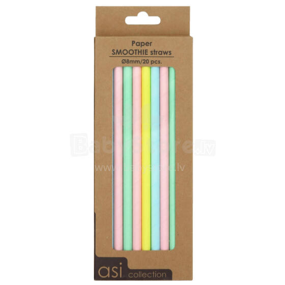 Paper smoothie straws 20pcs / &Oslash;8mm / 21cm