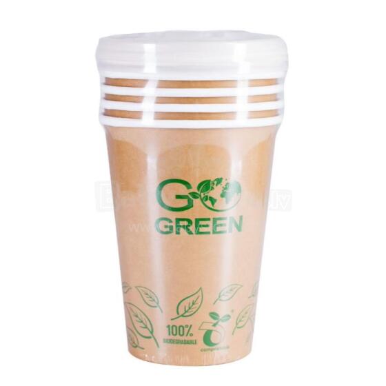 Compostable food containers with lids Go Green 940ml 5pcs/0,131kg