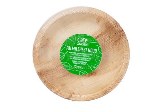 Palm leaf plates Go Green &Oslash;15cm 10 pcs/0,18kg