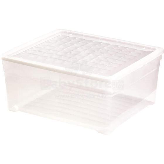 Box with lid Textile Box 18,5L 39,6x34,3x17,3cm transparent