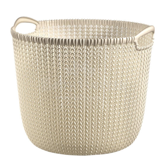 Basket Knit L round 30L 40x39x33cm white