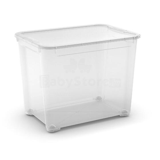 Коробка с крышкой T Box XL 70L 39x55,5x42,5 см прозрачная