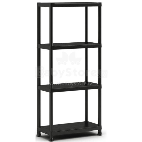 4 līmeņu plaukts Shelf 60 with 4 shelves 60x30x135cm melns