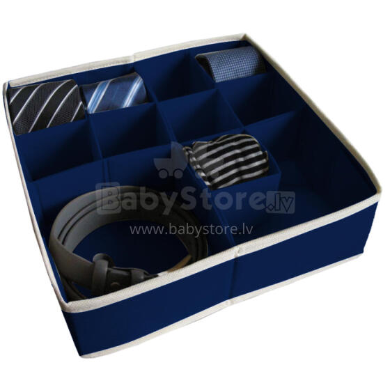 Box with sections L 30,5x30,5x10cm Blue