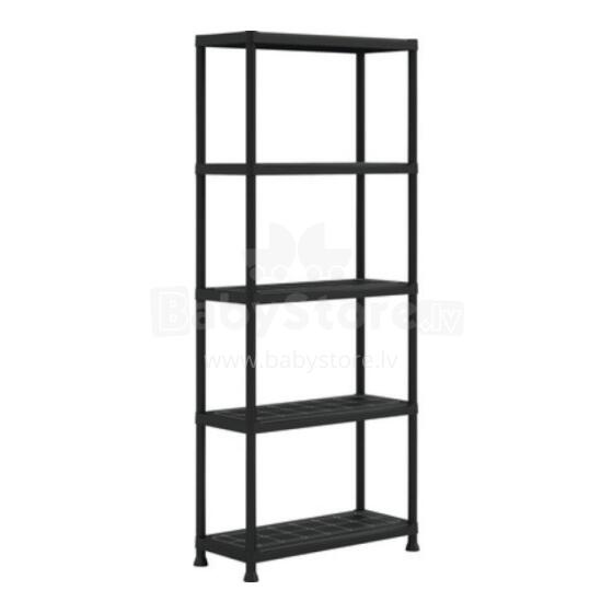 5-level shelf Shelf 75 with 5 shelves 75x32x176cm black