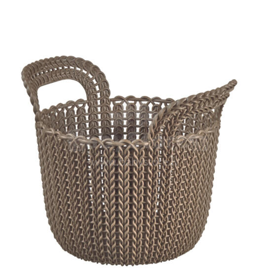 Basket Knit XS round 3L 23x19x19cm brown