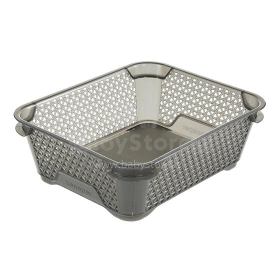 Basket mini A6 Mirko 20x16x7cm crystal gray (transparent)