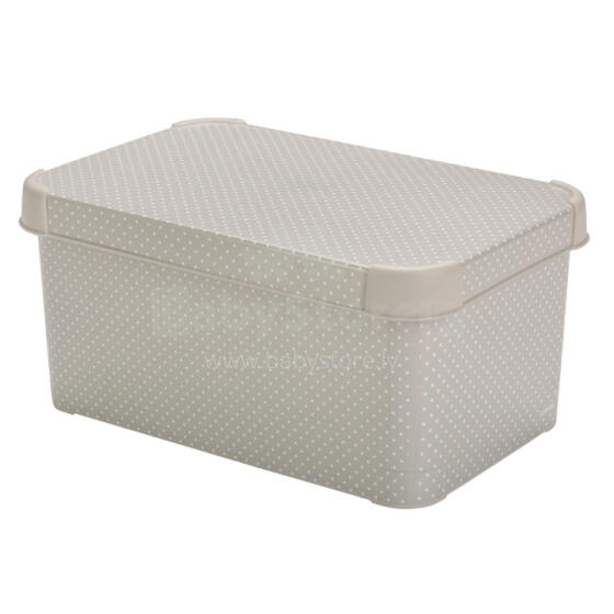 Box with lid Deco Stockholm S 29,5x19,5x13,5cm Dots