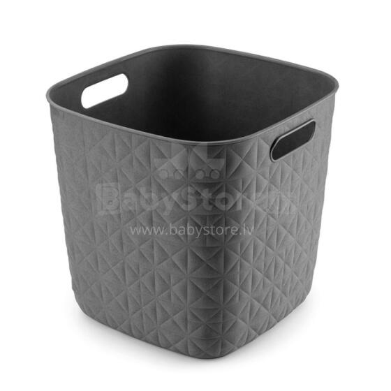 Basket Softex square 15L 27,9x27,9x26,9cm dark grey