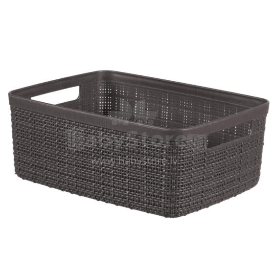 Basket Jute S 5L 27x20x11cm dark grey