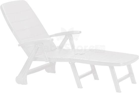 Sun lounger Roma white