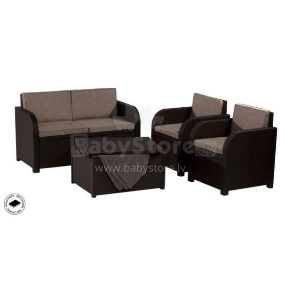 Garden furniture set Modena Set with table/storage box brown