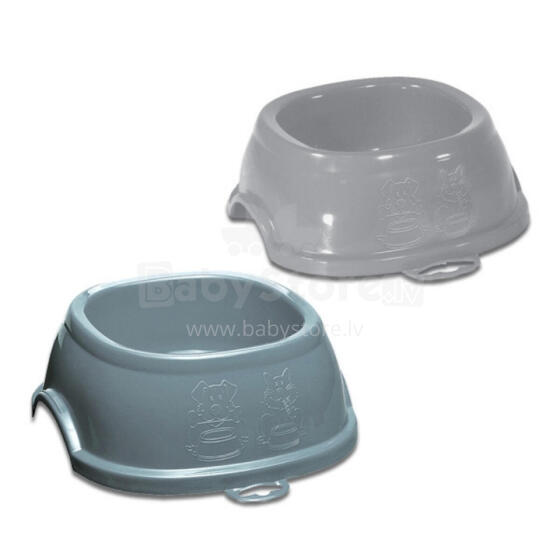 Feed bowl Break 2 0.6L 19x19x7cm assorted grey/blue