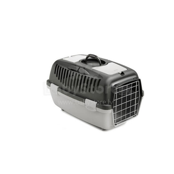 Transport cage Gulliver 2 with metal door 55x36x35cm dark gray/light gray