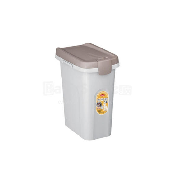 Container for pet food storage 6kg 15L 33x22x41cm white/light gray