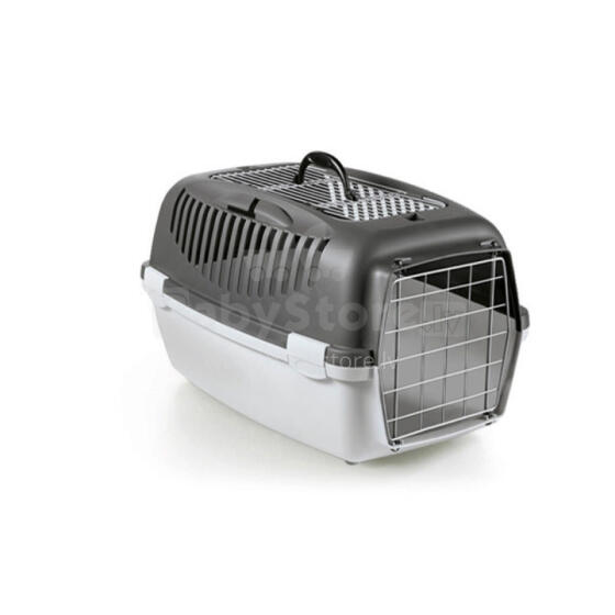 Transport cage Gulliver 3 Top Free with metal door 61x40x38cm dark gray/light gray