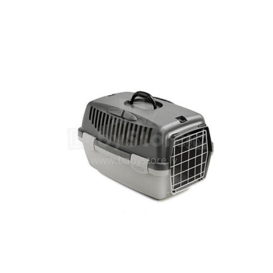 Transport cage Gulliver 1 with metal door 48x32x31cm dark gray/light gray