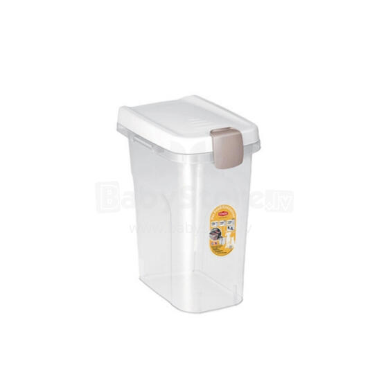 Container for pet food storage 6kg 15L 33x22x41cm transparent/white