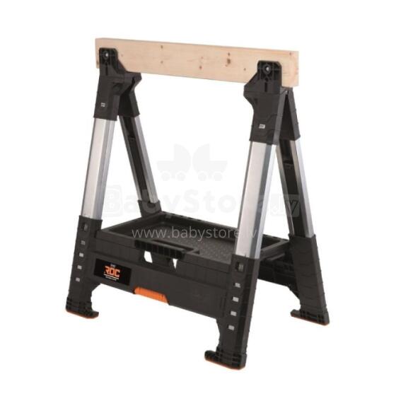 Wooden topped steak ROC Pro Gear Lumber Jack Sawhorse 71x69x82cm