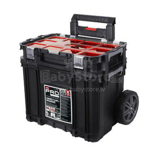 Tool Box with Organiser on Wheels Connect Cart + Organiser 56,5x37,3x55cm