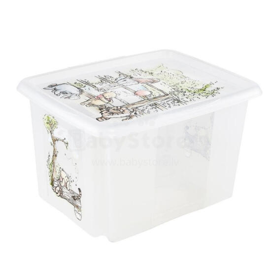 Box with lid 30L Karolina &amp;quot;Winnie the Pooh&amp;quot; 45x35x27cm transparent