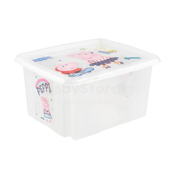 Box with lid 24L Karolina &amp;quot;Peppa Pig&amp;quot; 42,5x35,5x22,5cm transparent