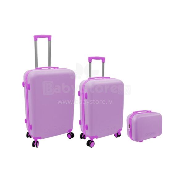 Chest of drawers set of 3 pcs 60L (42x25x64cm) + 43L (36x23x56cm) + 15L (24x17x33cm) pink