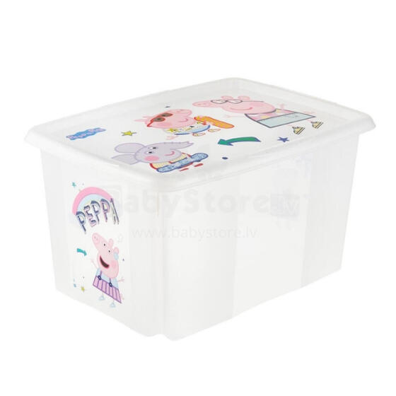 Box with lid 45L Karolina &amp;quot;Peppa Pig&amp;quot; 55,5x40x30cm transparent