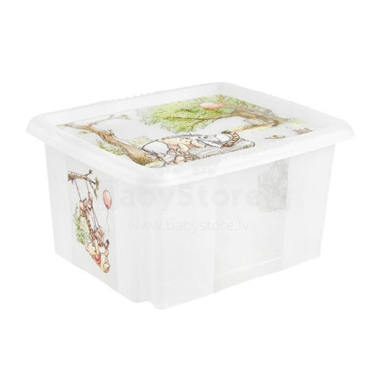 Box with lid 24L Karolina &amp;quot;Winnie the Pooh&amp;quot; 42,5x35,5x22,5cm transparent