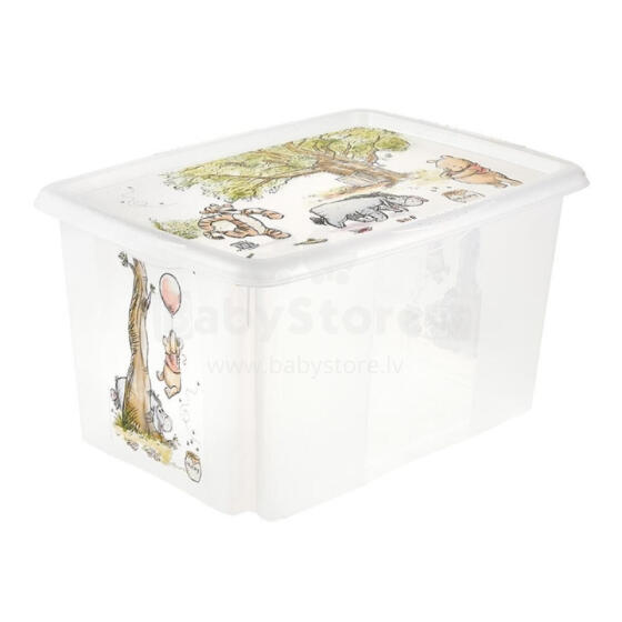 Box with lid 45L Karolina &amp;quot;Winnie the Pooh&amp;quot; 55,5x40x30cm transparent