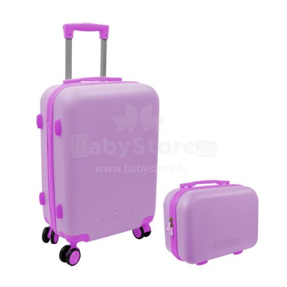 Suitcase set 2 pcs 43L (36x23x56cm) + 15L (24x17x33cm) pink