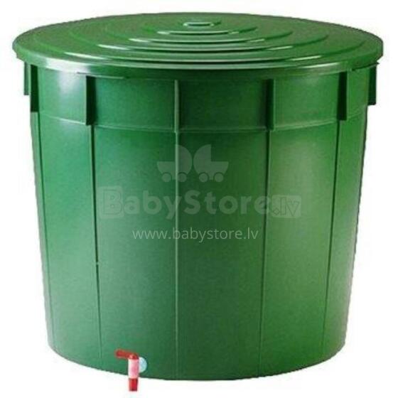 Water barrel 500L with lid and tap &Oslash;100x82cm