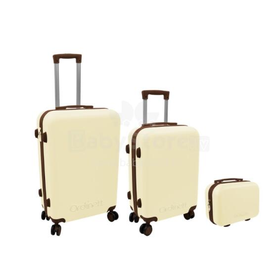 3-osaline sahtlikomplekt 60L (42x25x64cm) + 43L (36x23x56cm) + 15L (24x17x33cm) valge