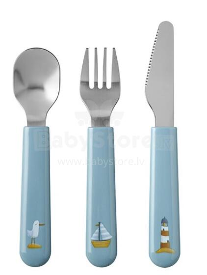 Little Dutch Cutlery Art.108033065244 Sailor Bay Lõikeriistad: lusikas, kahvlid ja nuga