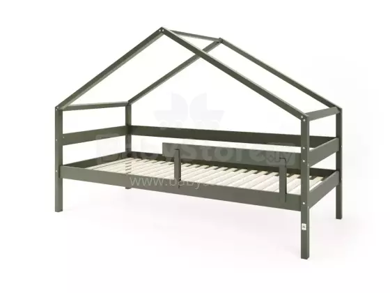 YappyKids YappyHytte Art.388981 Green bed - house style 200x90cm