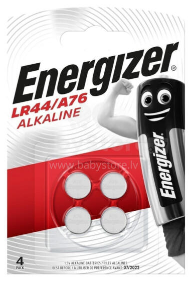 СПЕЦИАЛЬНЫЕ БАТАРЕИ ENERGIZER ALKALINE LR44/ A76 4 ШТ. 1,5 В