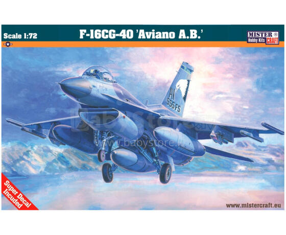 SAMOLOT MODEL F-16C-40 AVIANO A.B 1:72