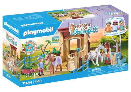 PLAYMOBIL HORSES OF WATERFALL Jāšanas stallis 71494