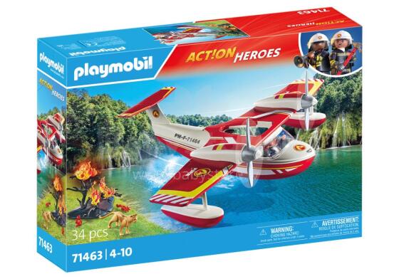 PLAYMOBIL ACTION HEROES Firefighting Sea plane with extinguishing function 71463