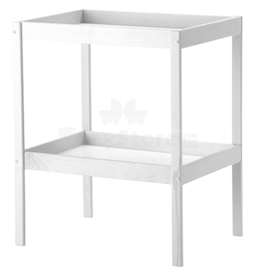 La Bebe™ Changing table Art.12665 Transparent white Pārtinamais koka galds balts