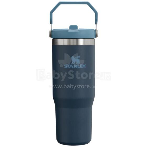 Thermal mug with a straw The IceFlow Flip Straw Tumbler 0,89L dark blue