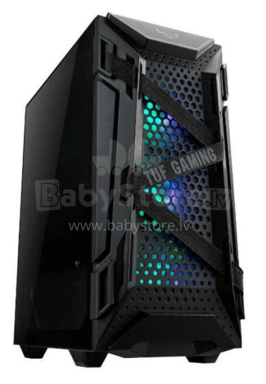Case ASUS TUF Gaming GT301 MidiTower Not included ATX MicroATX MiniITX Colour Black GT301TUFGAMINGCASE