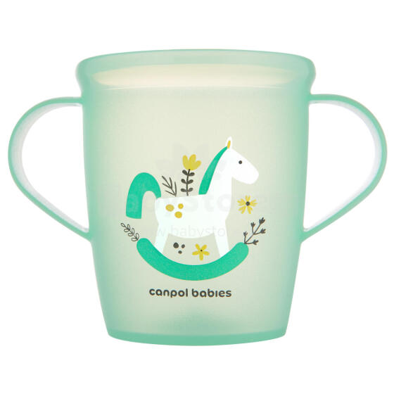 CANPOL BABIES cup with handles for toddlers, green color, 250 ml, 2/101_gre