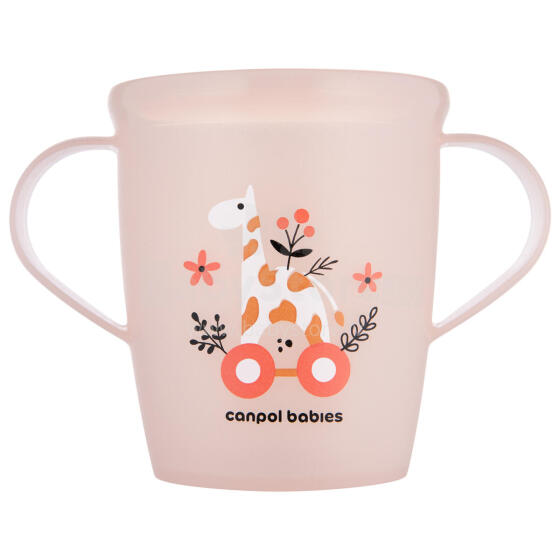 CANPOL BABIES cup with handles for toddlers, TOYS, coral, 250 ml, 2/101_pin