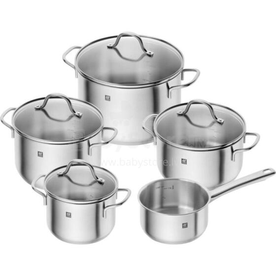 Zwilling Flow Saucepan-Set SaucepanSet 5pcs stainless steel 71030-000-0 710300000 (71030-000-0) bojāts iepakojums