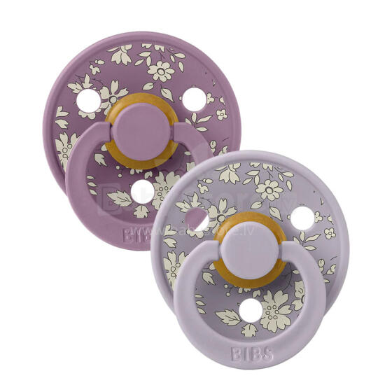 Bibs Liberty Colour Round Art.211658 Capel/Fosil Grey Пустышка (соска) из 100% натурального каучука 0-6  мес.(2 шт.)