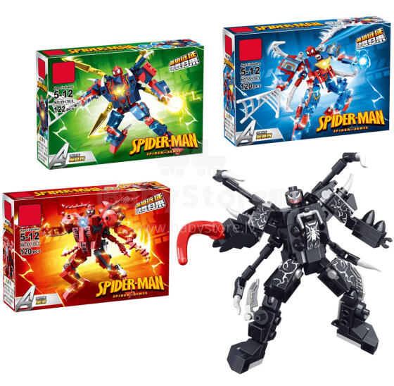 KLOCKI SPIDER-MAN +120 ELEMENTÓW